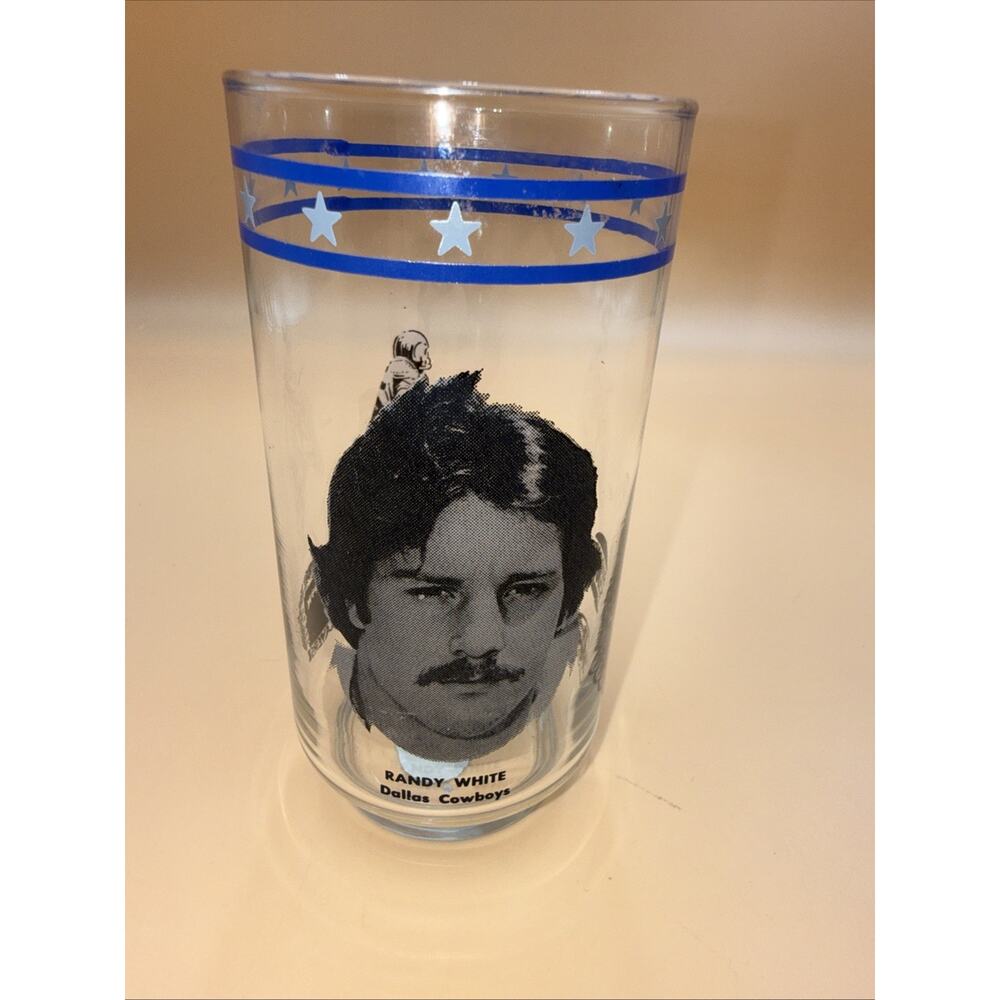 1978 1977 BURGER KING GLASS DALLAS COWBOYS RANDY WHITE Glass